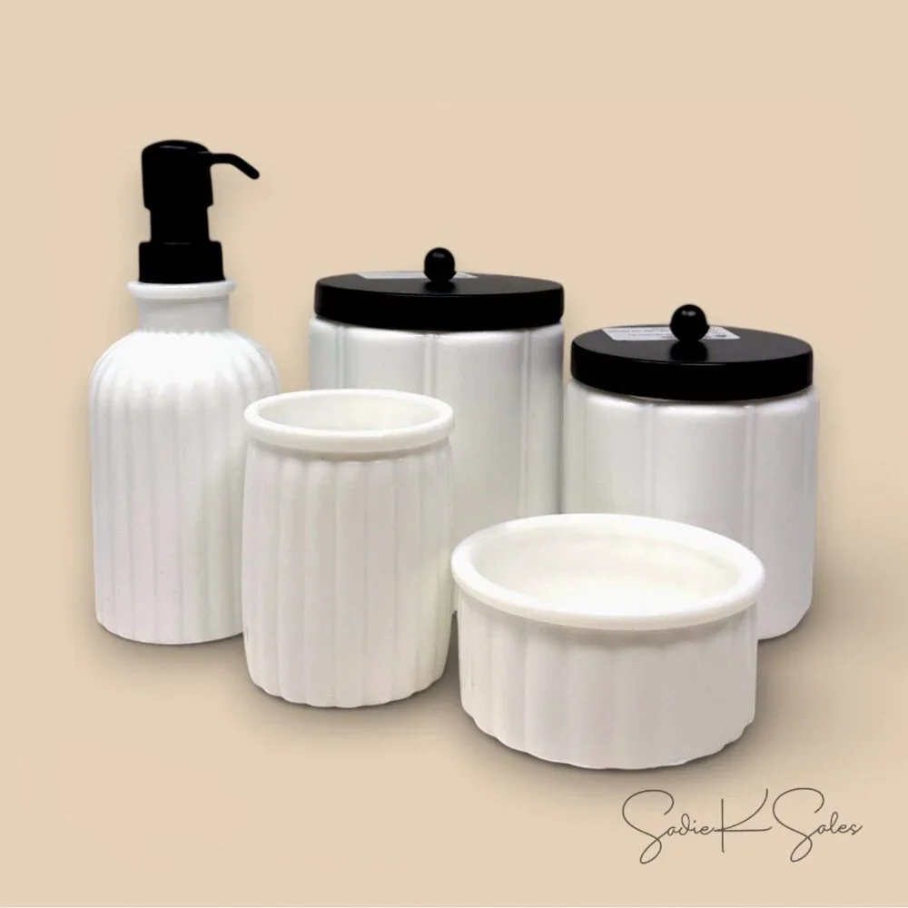 Fluted Milk Glass Soap Pump Black – Hearth & Hand Magnolia,‎ Target 2023